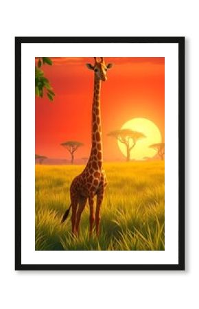 giraffe in the savannah