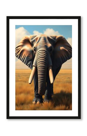 elephant at sunset