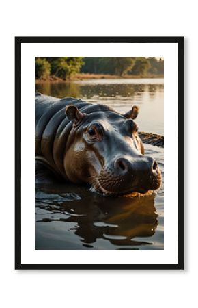 hippopotamus in water