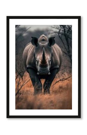 Rhino wildlife animal mammal.
