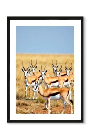 Grazing antelopes in the savanna africa wildlife photography sunny environment natural setting