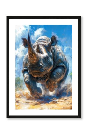 Illustration of a rhinoceros