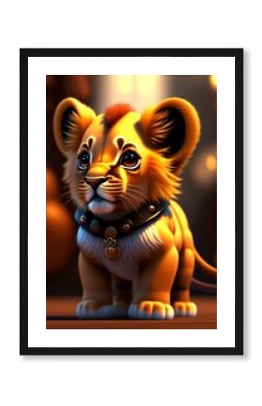 Kleiner Löwe mit Halsband