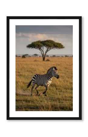zebra in the serengeti national park
