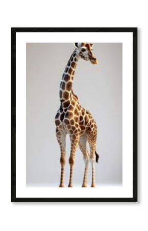 Giraffe Full Body Standing Sideways  