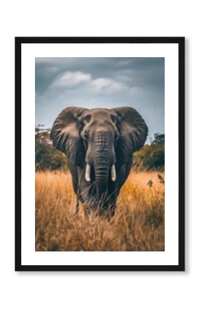 Elephant wildlife grassland outdoors.