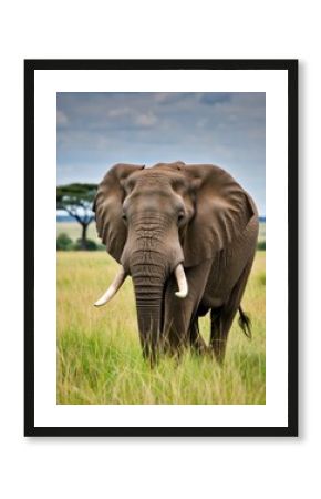Elephant encounter in the savanna wildlife photography natural habitat close-up view majestic creature