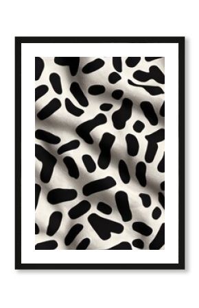 Seamless Black and White Abstract Animal Print Pattern