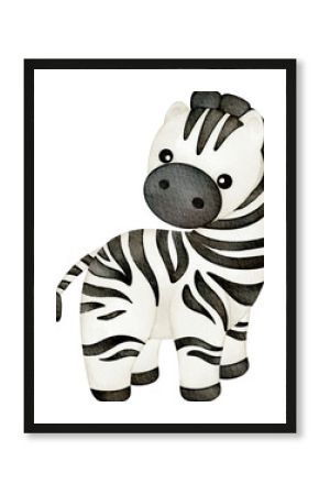 watercolor zebra