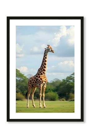 illustration vectorielle d'un portrait de girafe adulte 