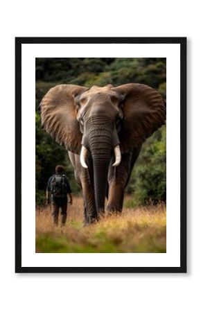 Elephant Encounter with African Savannah.