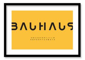 Bauhaus alphabet letter font. Modern logo typography. Minimal cropped vector typographic design. Cutout type for futuristic logo, headline, title, monogram, lettering, branding, apparel, merchandise