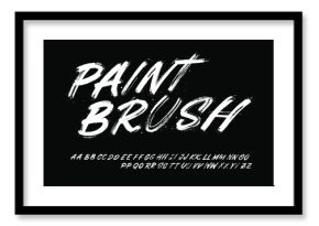 Lettering font isolated on black background. Texture alphabet in street art and graffiti style. Grunge and dirty effect.  Vector brush letters.