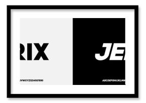 Modern Bold Font. Regular Italic Number Typography urban style alphabet fonts for fashion, sport, technology, digital, movie, logo design, vector illustration