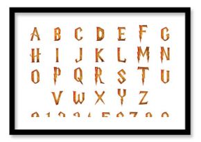 Magic Kid 3D alphabet on transparent background