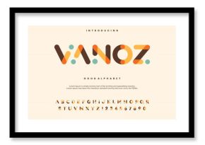 Abstract minimal modern alphabet fonts. Typography technology vector illustration