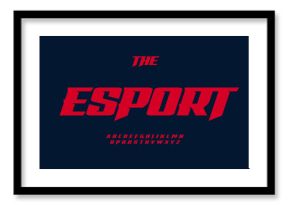 Wide dynamic alphabet for sport, cyber gaming, shooters, MMORPG, quests, simulators, fighting games. Vector typographic design