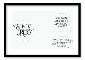 Abstract Fashion font alphabet. Minimal modern urban fonts for logo, brand etc. Typography typeface uppercase lowercase and number. vector illustration