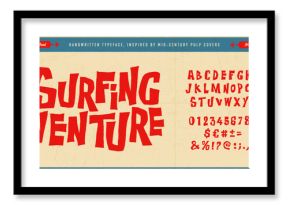 Handwritten Original Typeface Inspired by Vintage Pulp Books, Magazine Covers, B-Movies and Horror Films