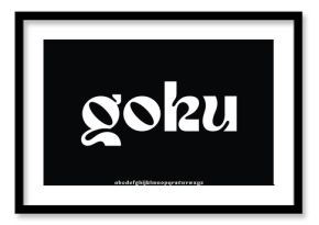 Trendy decorative alphabet display font vector. Creative unique fluid style typeface