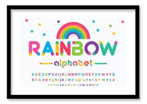 Vector of modern colorful alphabet design