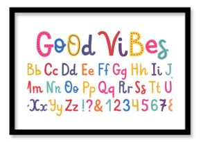 Uppercase and lowcase cute alphabet font.