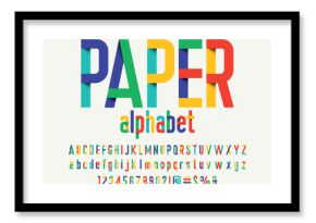 Paper folding origami style alphabet design