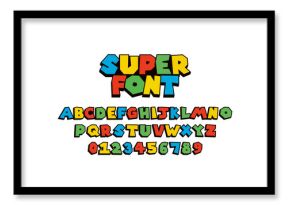 Super font Vector of modern abstract  alphabet 