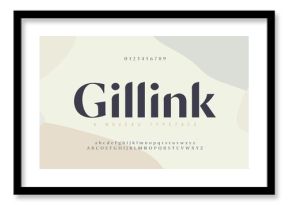 Elegant alphabet letters font and number. Classic Copper Lettering Minimal Fashion Designs. Typography fonts regular uppercase and lowercase. vector illustration