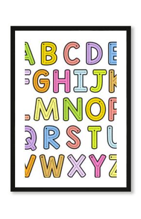 Teacher Font Trace Letter Formation - Uppercase Color