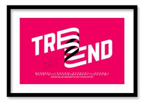 Modern font design with some alternate letters