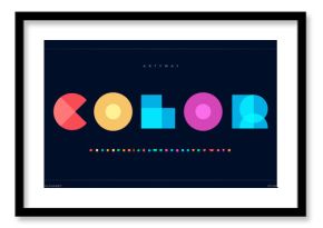 Overlay colorful alphabet. Color overlap, decorative font, geometric type for modern color logo, abstract headline, art lettering and maxi typographic. Minimal style letter, vector typography design