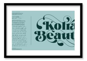 Kolra Beauty Serif, Stylish Display Bold Font alphabet