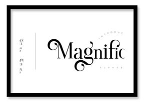 Magnificent typography beauty fashion elegant minimalist serif italic fonts decorative wedding vintage retro logos. Minimal luxury font alphabet logo. Vector illustration