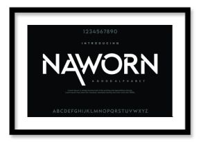 Abstract minimal modern alphabet fonts. Typography technology vector illustration