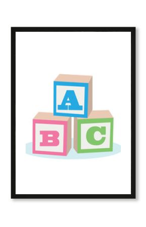 colorful kids abc letter blocks