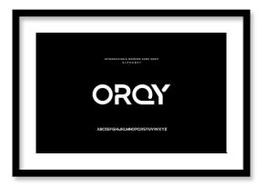 abstract modern sans serif alphabet font