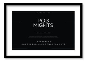 Abstract minimal modern alphabet fonts. Typography technology vector illustration