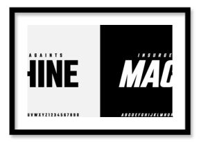 Modern Bold Font. Regular Italic Number Typography urban style alphabet fonts for fashion, sport, technology, digital, movie, logo design, vector illustration
