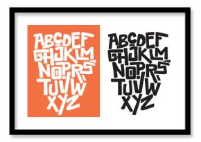 Vector hand drawn typeface in graffiti style