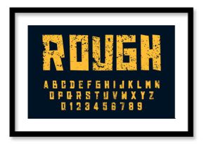 retro grunge alphabet design. vintage cartoon alphabet style