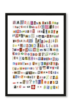 Newspaper alphabet