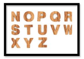 3d Font Wood N -Z