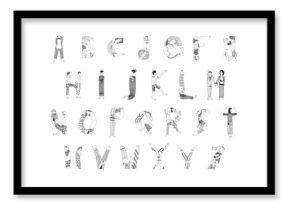 Alphabet of Sleeping Figures