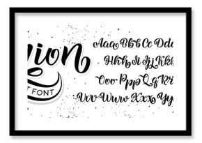 Hand drawn typeface. Brush painted letters. Handwritten script alphabet isolated on white background. Handmade alphabet for your designs logo, posters, invitations, cards, etc.