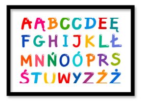 all Polish alphabet letters set