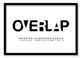 modern alphabet font overlap style. calligraphy designs for logo, Poster, Invitation, etc. Typography font uppercase. vector illustration