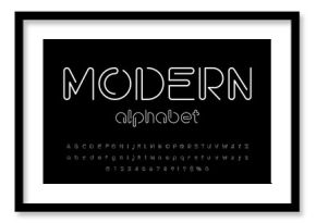 Vector of stylized modern alphabet design