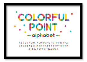 Vector of modern colorful alphabet design