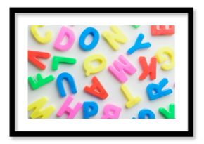 Letter to learn spelling,Colorful letter help children to learn on white background